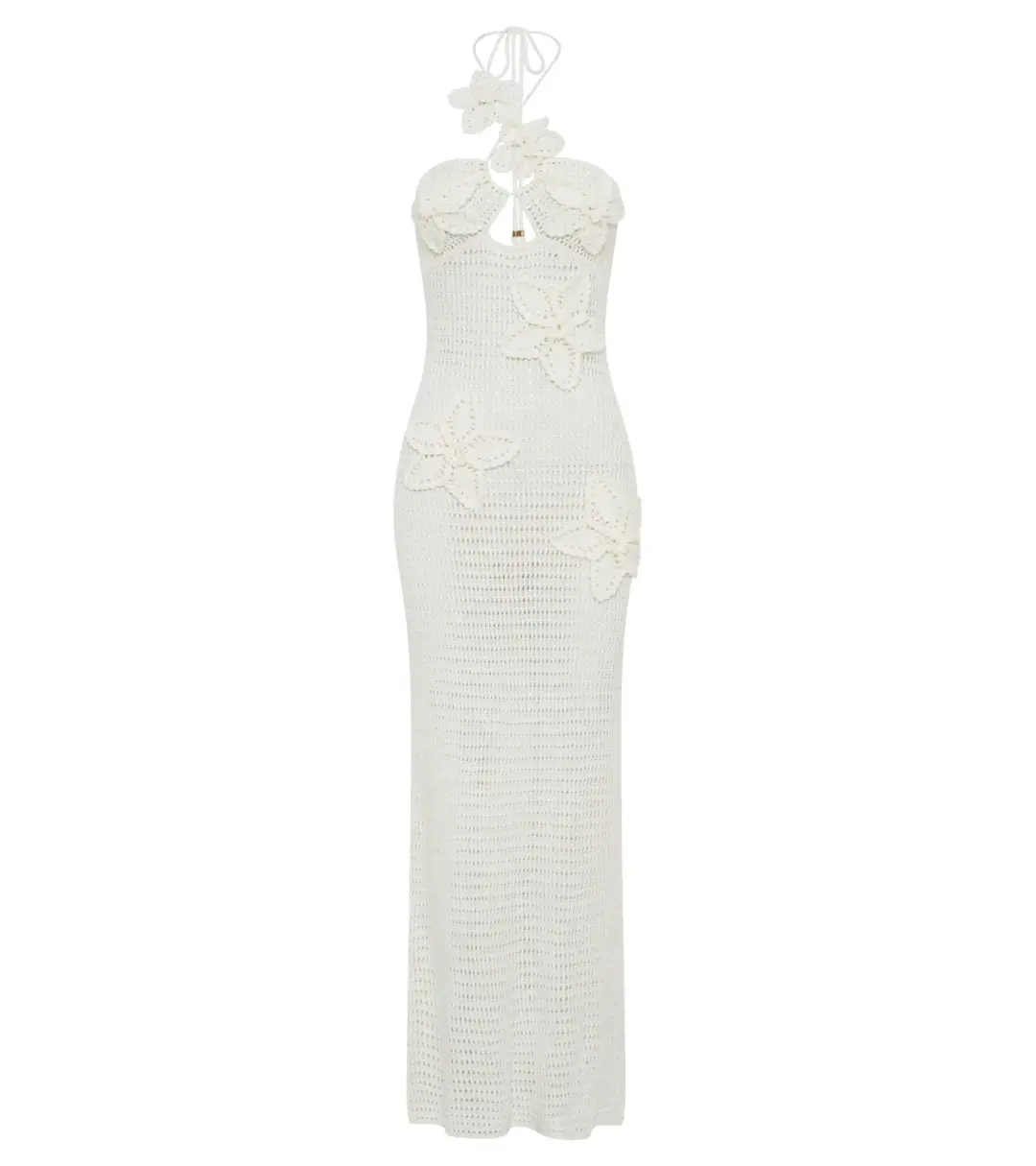 Meshki Kyla Floral Crochet Maxi Dress Ivory Size M / AU 10 for rent on The Volte - main image