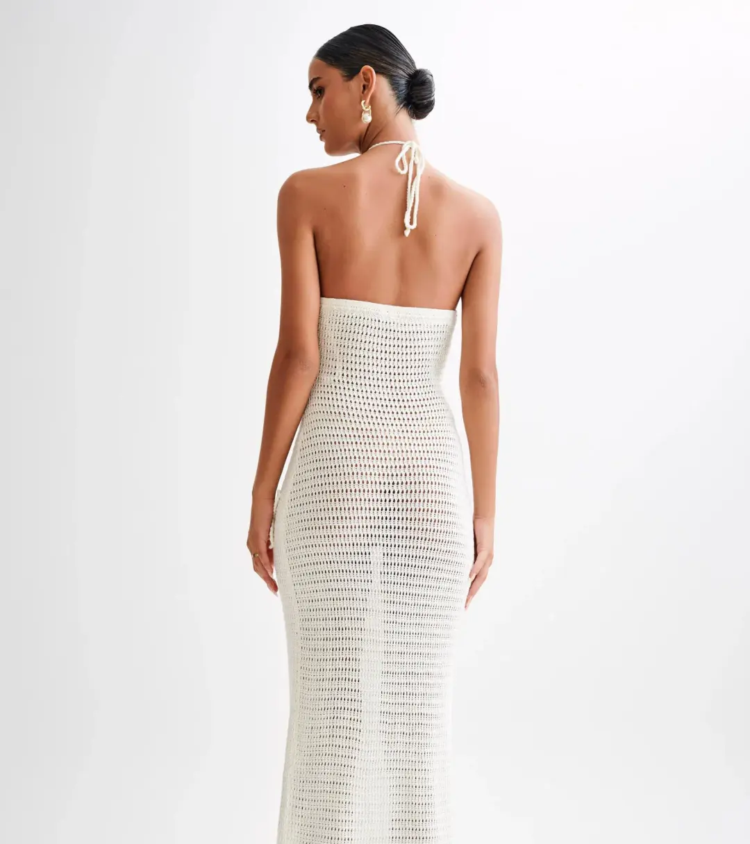 Meshki Kyla Floral Crochet Maxi Dress Ivory Size M / AU 10 for rent on The Volte - main image