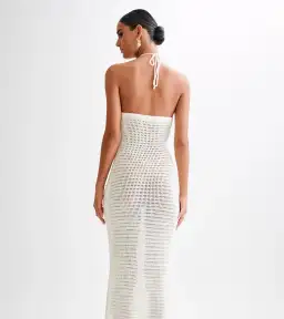 Meshki Kyla Floral Crochet Maxi Dress Ivory Size M / AU 10 for rent on The Volte - image 3