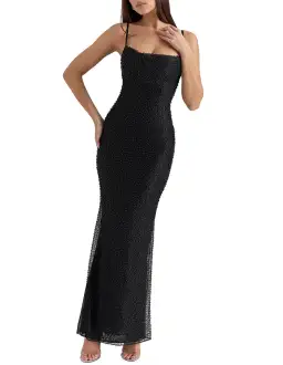House of CB Calla Embellished Maxi Dress Black Size for rent on The Volte - image 1