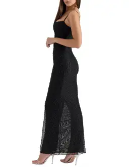 House of CB Calla Embellished Maxi Dress Black Size for rent on The Volte - image 2