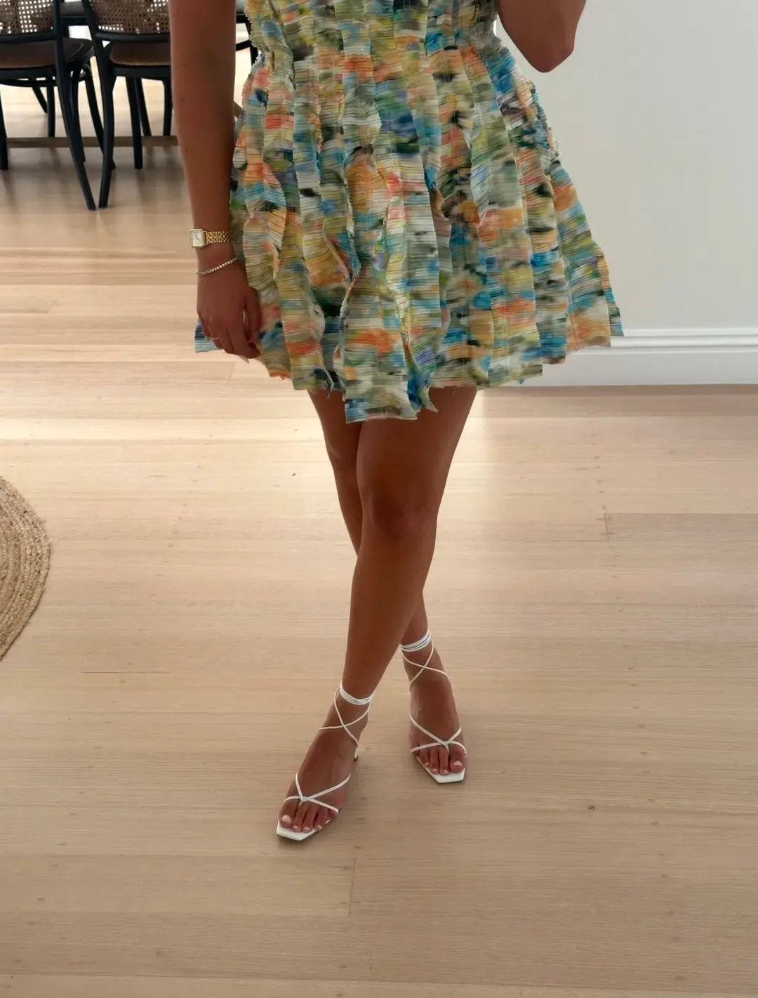 Aje Hybrid Sleeveless Mini Dress Floral Haze Size AU 10 for rent on The Volte - main image