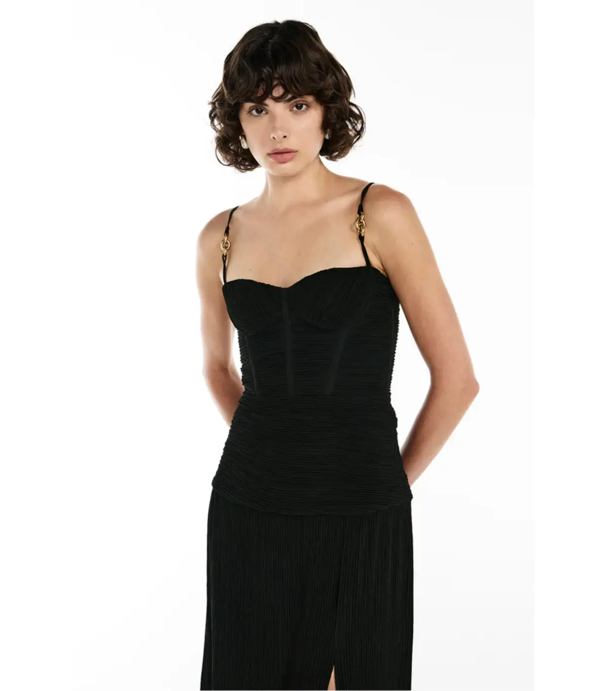 Manning Cartell Double Time Pleat Dress in Black Size AU 6 - Image 6