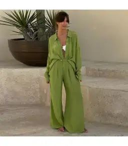 Posse The Label Frankie Top Size AU XS and Pant Size AU 10 Set Green