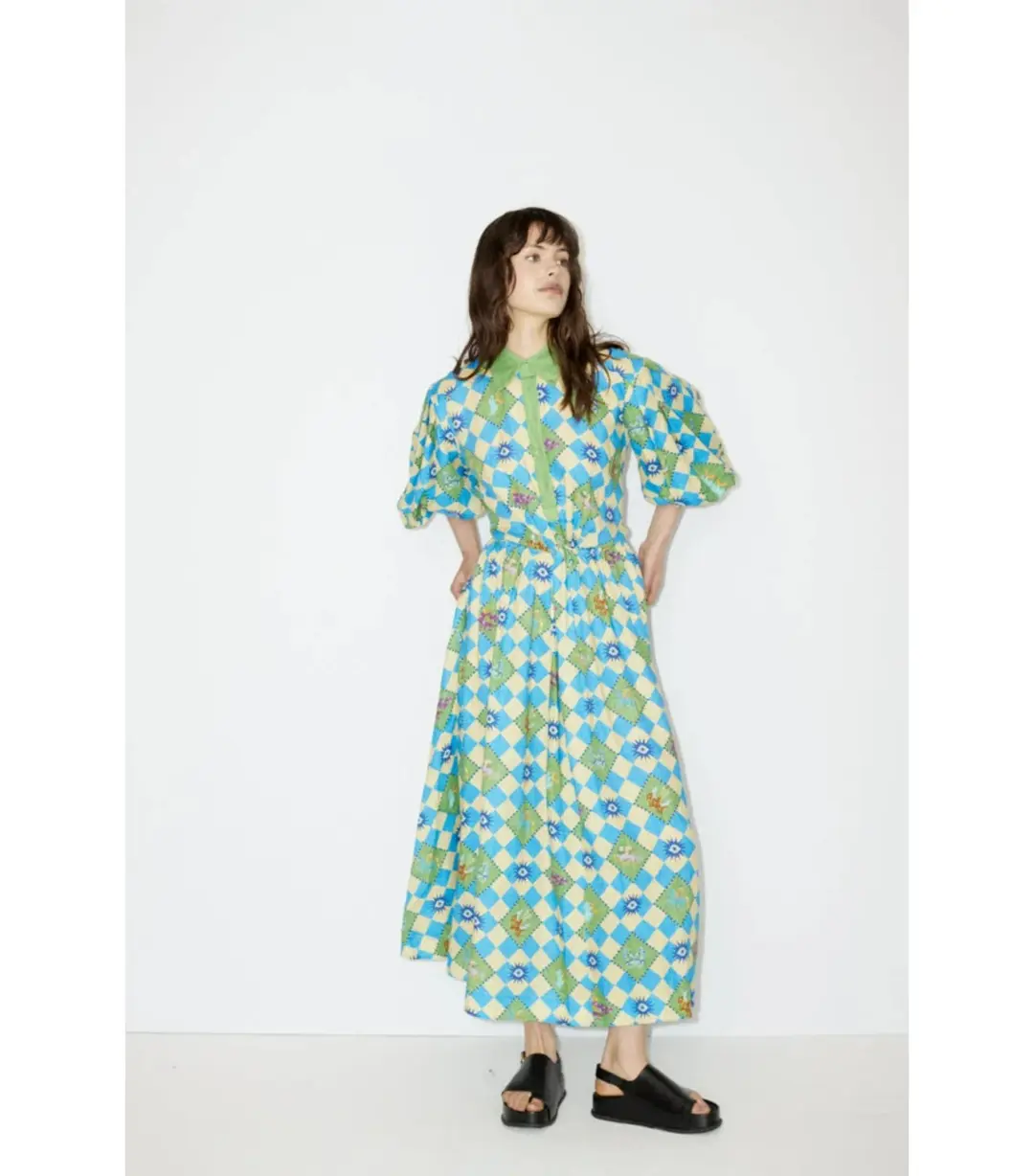 Alemais Lou Twist Front Shirt Dress Multi Size M / AU 10 for rent on The Volte - main image