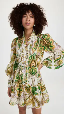 Alemais Octavia Ruffle Mini Dress in Ivory Size AU 6 for rent on The Volte - image 4