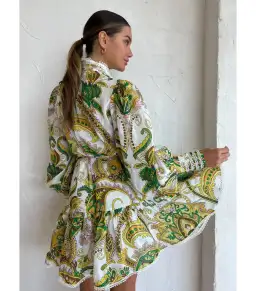 Alemais Octavia Ruffle Mini Dress in Ivory Size AU 6 for rent on The Volte - image 3