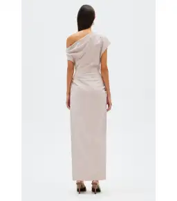 Misha Gia Midi Dress Faded Silver Size 6/XS for rent on The Volte - image 4