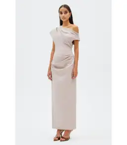 Misha Gia Midi Dress Faded Silver Size 6/XS for rent on The Volte - image 2