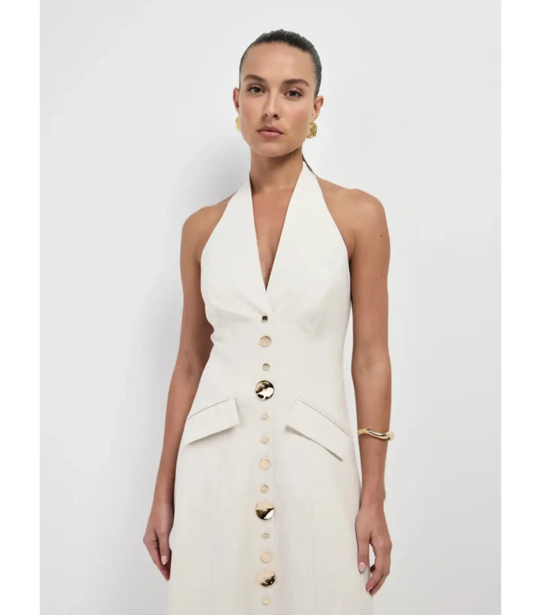 Sheike Shai Maxi Dress Cream Size AU 8 for rent on The Volte - main image