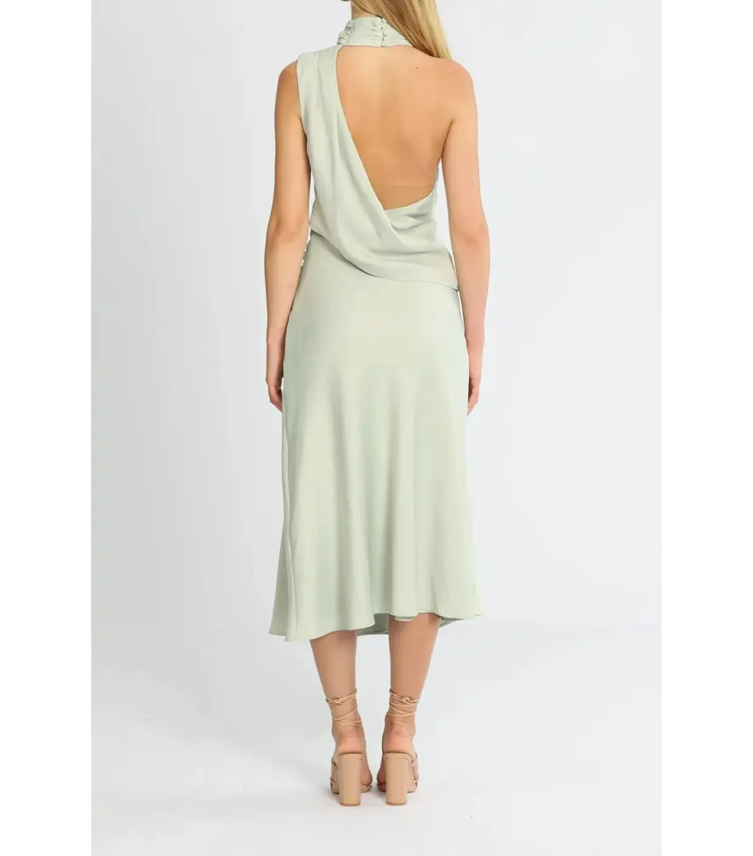 MISHA Robbia Dress Dusty Jade Size 6 for rent on The Volte - main image