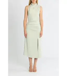 MISHA Robbia Dress Dusty Jade Size 6 for rent on The Volte - image 1