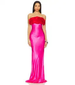 Rachel Gilbert Fiorella Gown Pink Size AU 10 for rent on The Volte - image 1