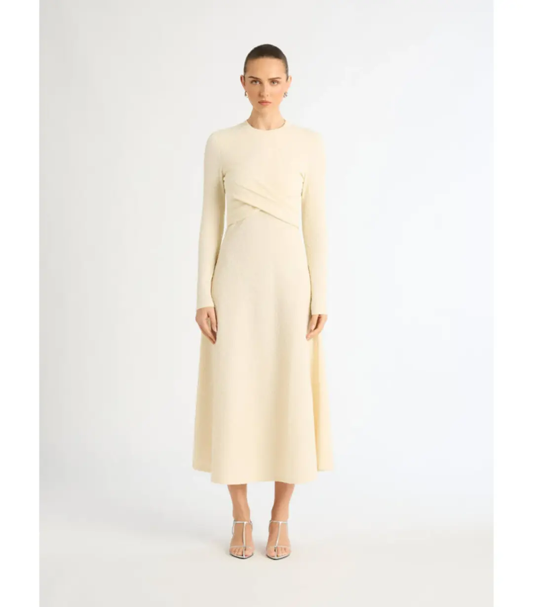 Sheike Surrender Midi Dress Neutral Size AU 10 for rent on The Volte - main image