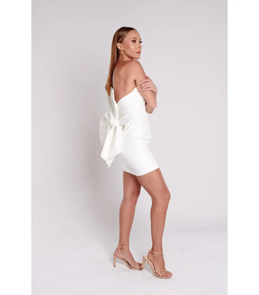 Bianca & Bridgett Maple Mini Dress White Size AU 10 for rent on The Volte - main image