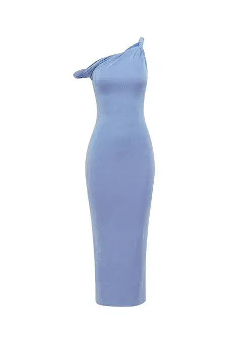 Johansen The Long Poppy Dress in Blue Size M / AU 10 for rent on The Volte - main image