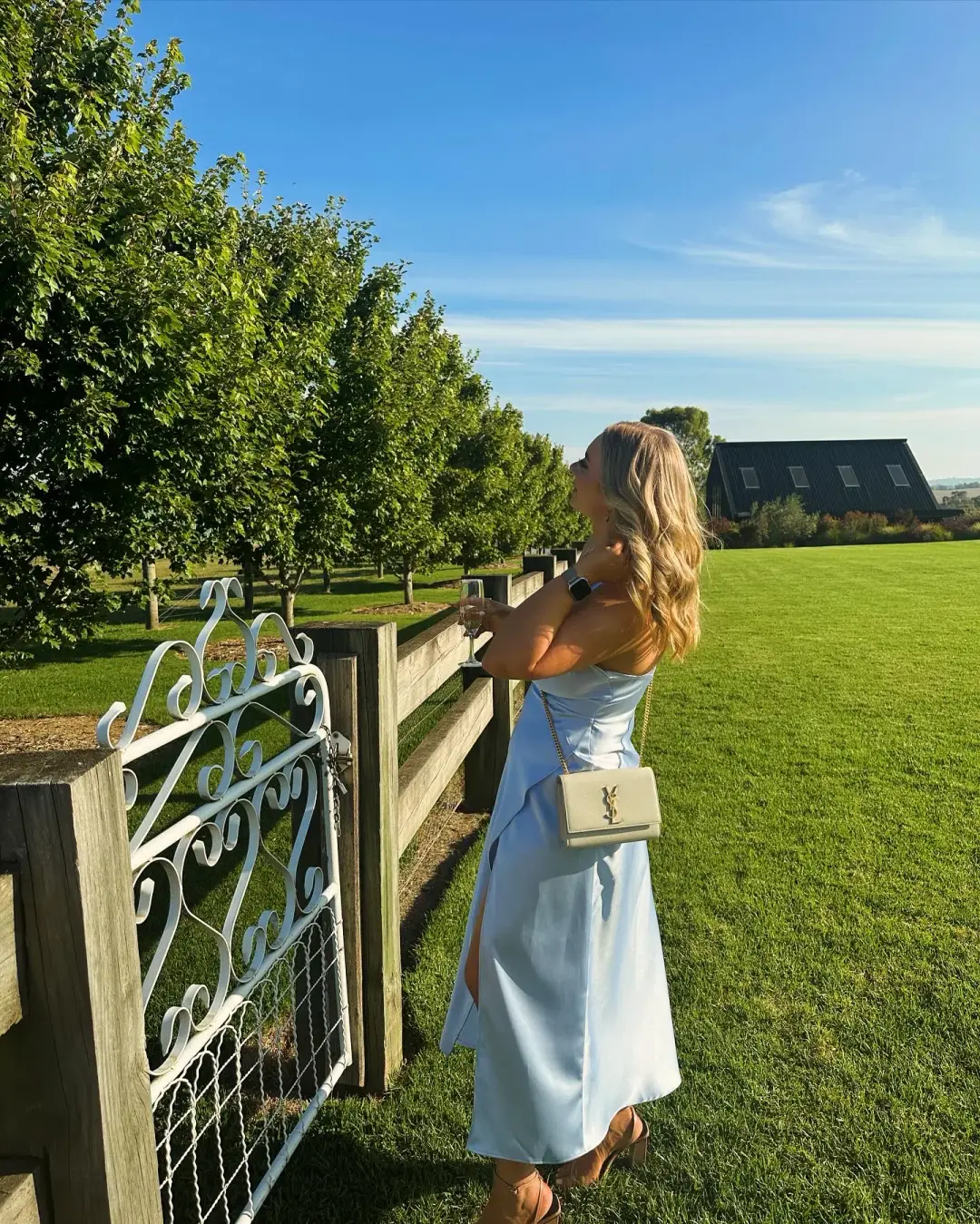 One Fell Swoop Carrie Midi Dress in Periwinkle Size 10 for rent on The Volte - main image