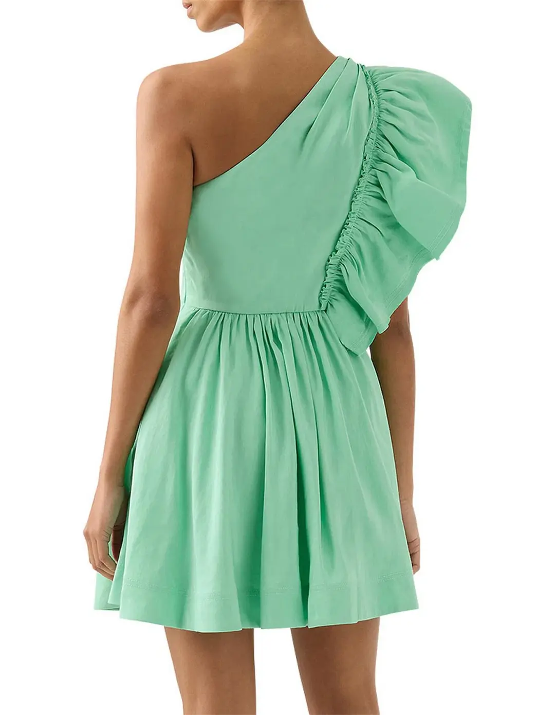 Aje Bonjour Asymetrical Mini Dress Mint Green Size 6 for rent on The Volte - main image