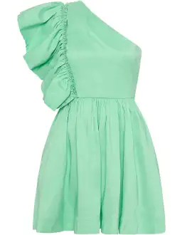 Aje Bonjour Asymetrical Mini Dress Mint Green Size 6 for rent on The Volte - image 5