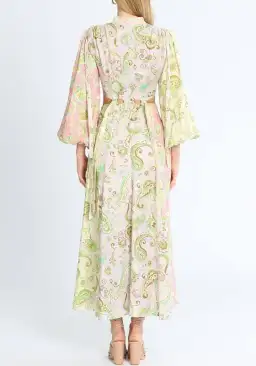 Alemais Marta Cut Out Midi Dress Paisley Print Size 4 for rent on The Volte - image 7