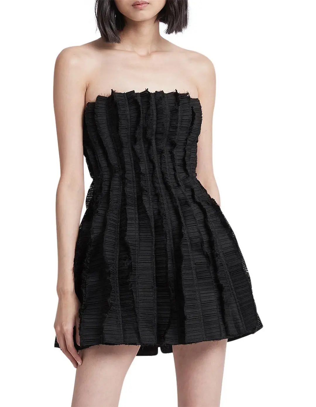 Aje Hybrid Sleeveless Mini Dress Black Size 4 for rent on The Volte - main image