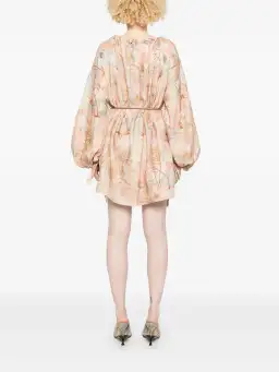Zimmermann Illuminate Relaxed Mini Dress in Guava Paradise Size XS / AU 6P for rent on The Volte - image 5