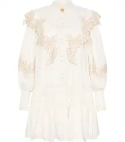 Aje Botanical Trim Collar Dress Ivory Size AU 16 for rent on The Volte - image 4
