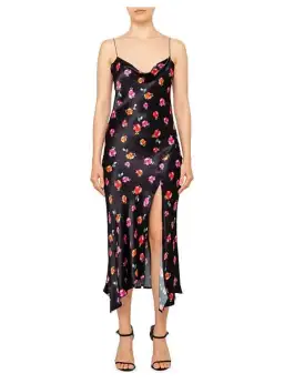 Bec & Bridge Floral Midi Dress Black Floral Size AU 6 for rent on The Volte - image 1