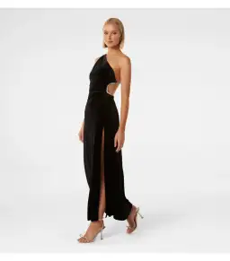 Forever New Costanza Diamante Velvet Gown Black Size AU 4 for rent on The Volte - image 2
