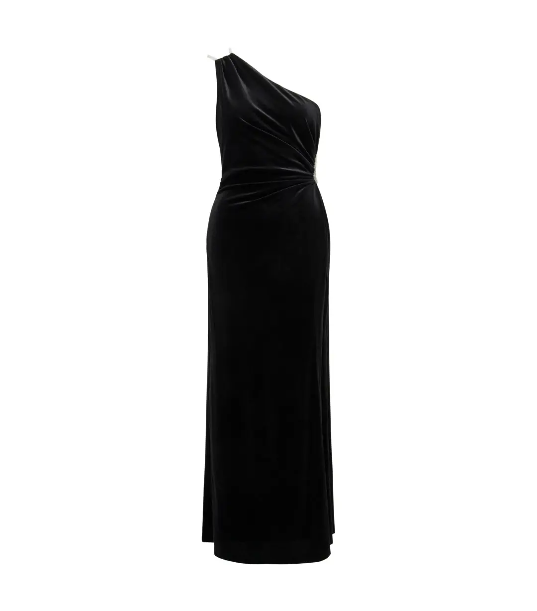 Forever New Costanza Diamante Velvet Gown Black Size AU 4 for rent on The Volte - main image