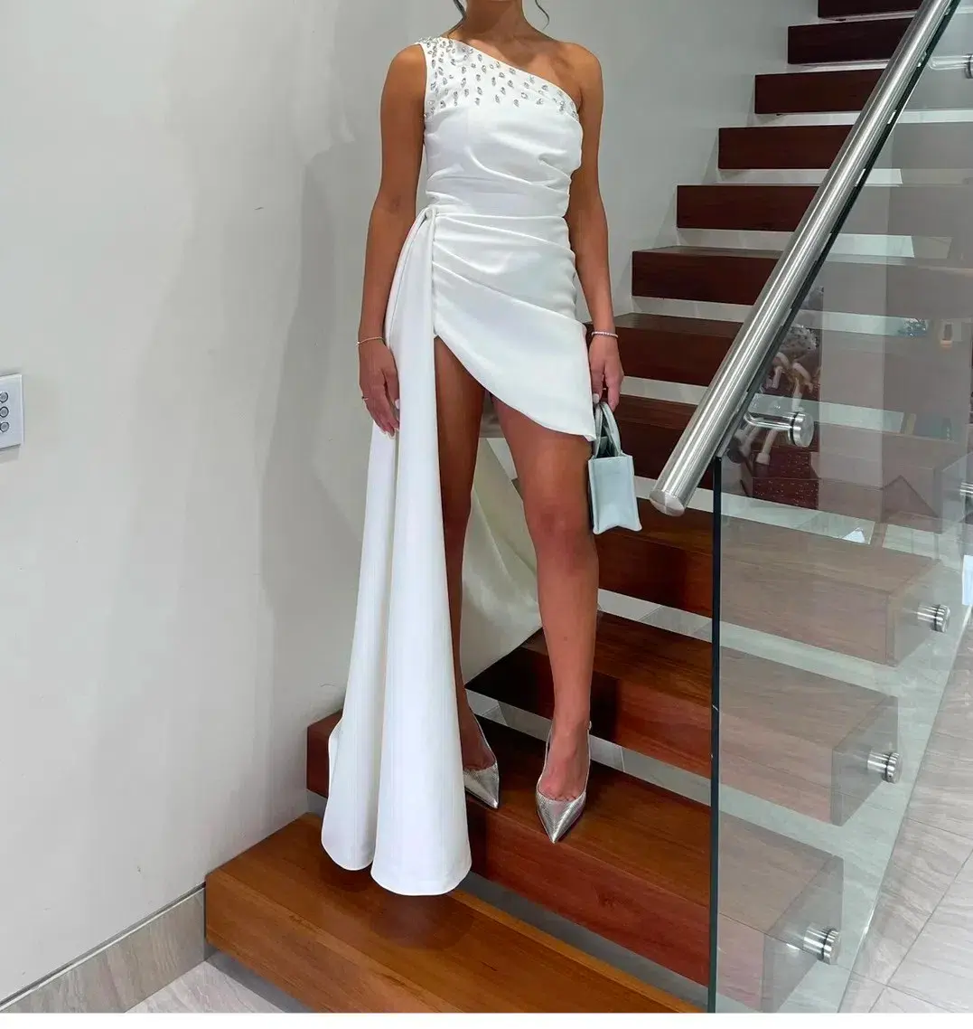 Custom Made Mini Dress White Size S / AU 8 for rent on The Volte - main image