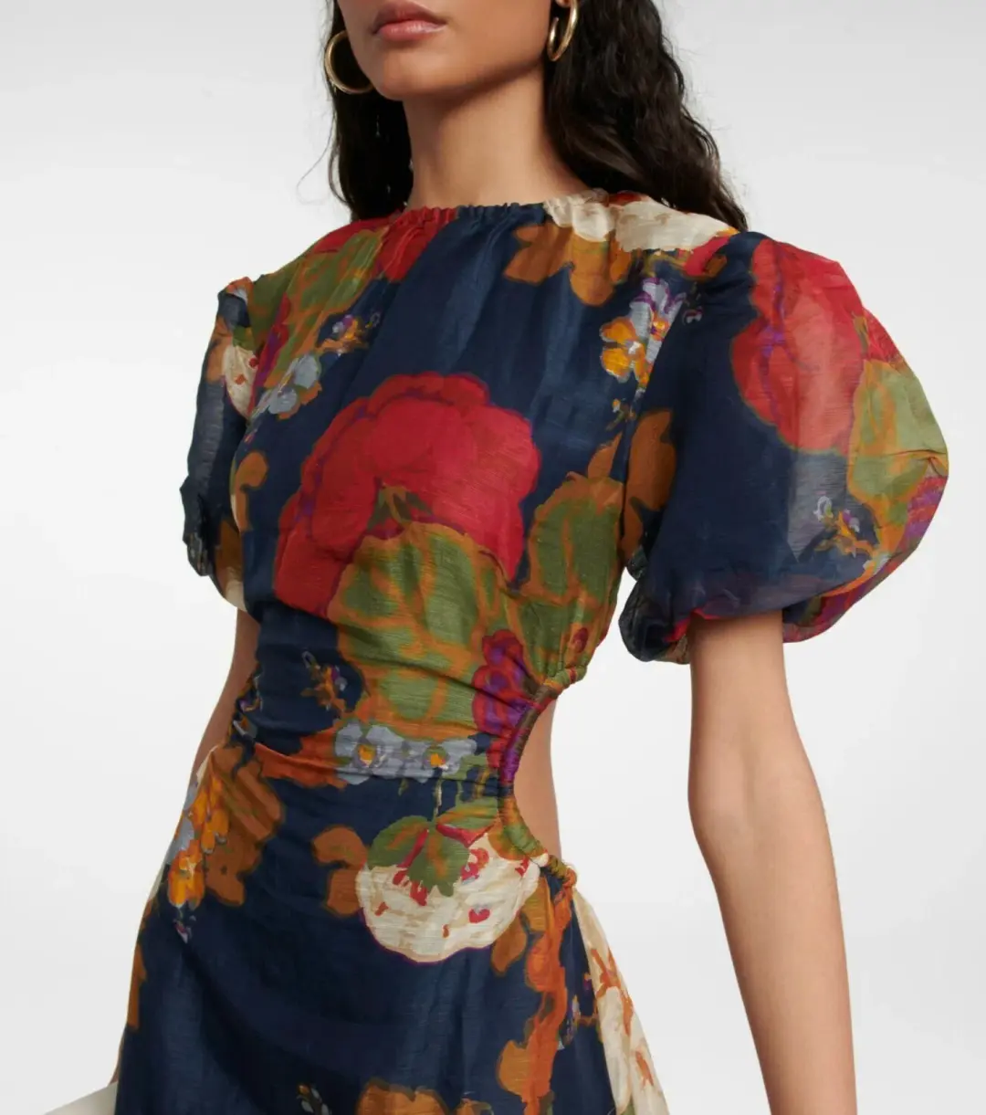 Sir the Label Bonita Puff Sleeve Gown Garcia Floral Print Size 1 / AU 8 for rent on The Volte - main image