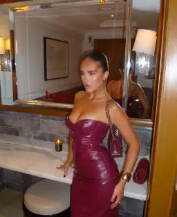 House Of CB Juliana Dress Burgundy Size XS/Au 6 for rent on The Volte - image 3