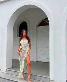 Bec & Bridge Zephy Asym Dress Blue Blossom Size XS /Au 6 for rent on The Volte - image 2