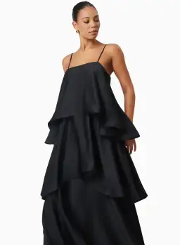 Elliatt Tilly Tiered Maxi Dress in Black Size S / AU 8 for rent on The Volte - image 2