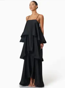 Elliatt Tilly Tiered Maxi Dress in Black Size S / AU 8 for rent on The Volte - image 3