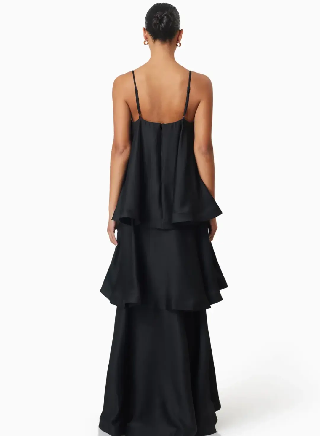 Elliatt Tilly Tiered Maxi Dress in Black Size S / AU 8 for rent on The Volte - main image