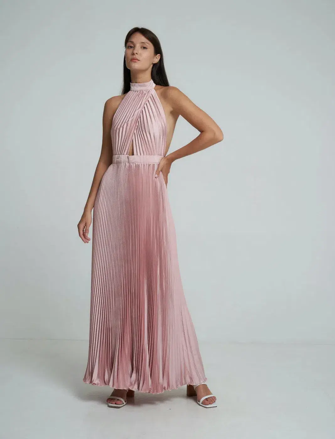 L'Idee Renaissance Split Gown Ballet Pink Size 6 for rent on The Volte - main image