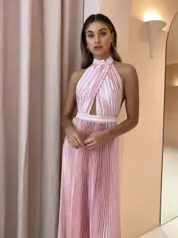 L'Idee Renaissance Split Gown Ballet Pink Size 6 for rent on The Volte - image 8