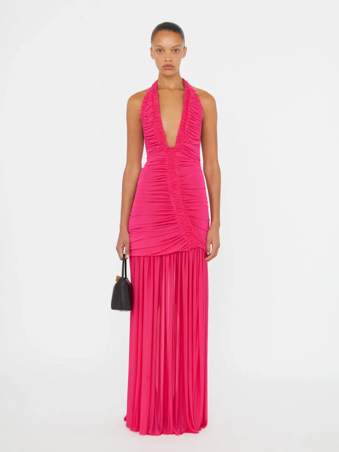 Christopher Esber Orion Gown in Magenta Size 6 for rent on The Volte - main image