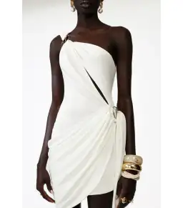 Khanums Klex Mini Dress Ivory Size AU 8 for rent on The Volte - image 2