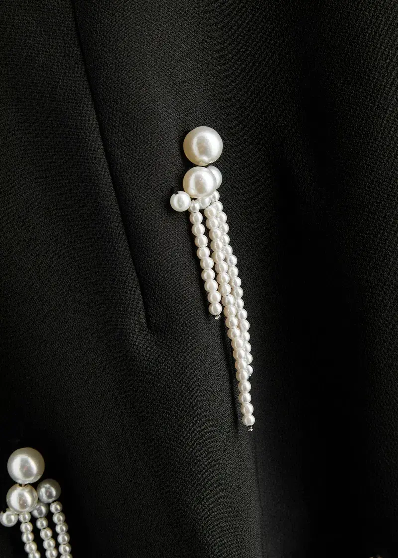 Odd Muse The Ultimate Muse Strapless Pearl-embellished Midi Dress Black Size AU 10 for rent on The Volte - main image