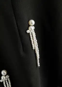 Odd Muse The Ultimate Muse Strapless Pearl-embellished Midi Dress Black Size AU 10 for rent on The Volte - image 4