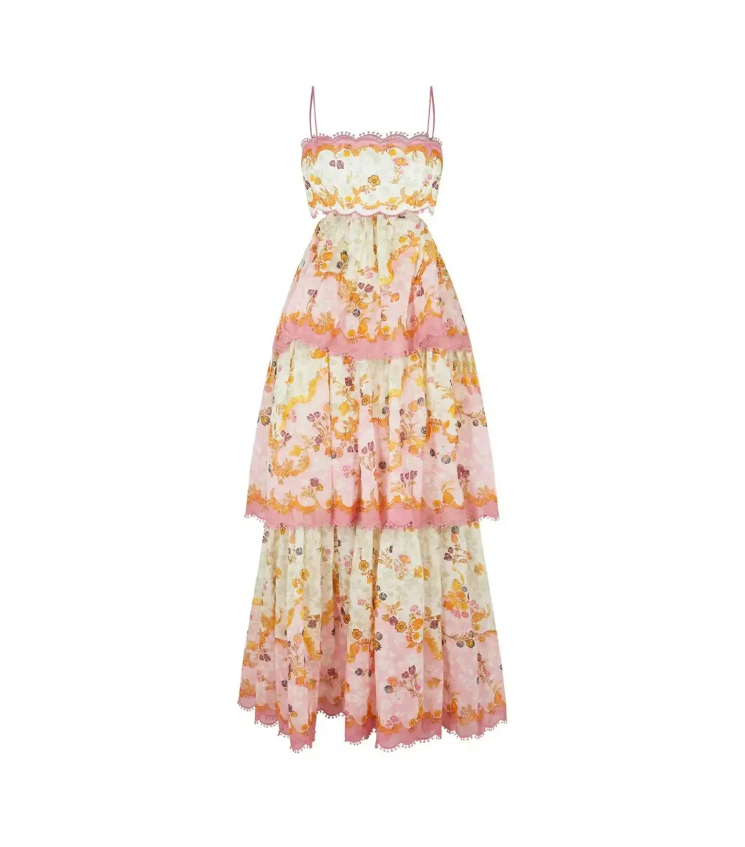 Zimmermann Laurel Frill Midi Dress Floral Size 3 / AU 10-12 for rent on The Volte - main image