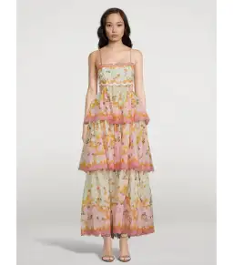 Zimmermann Laurel Frill Midi Dress Floral Size 3 / AU 10-12 for rent on The Volte - image 1