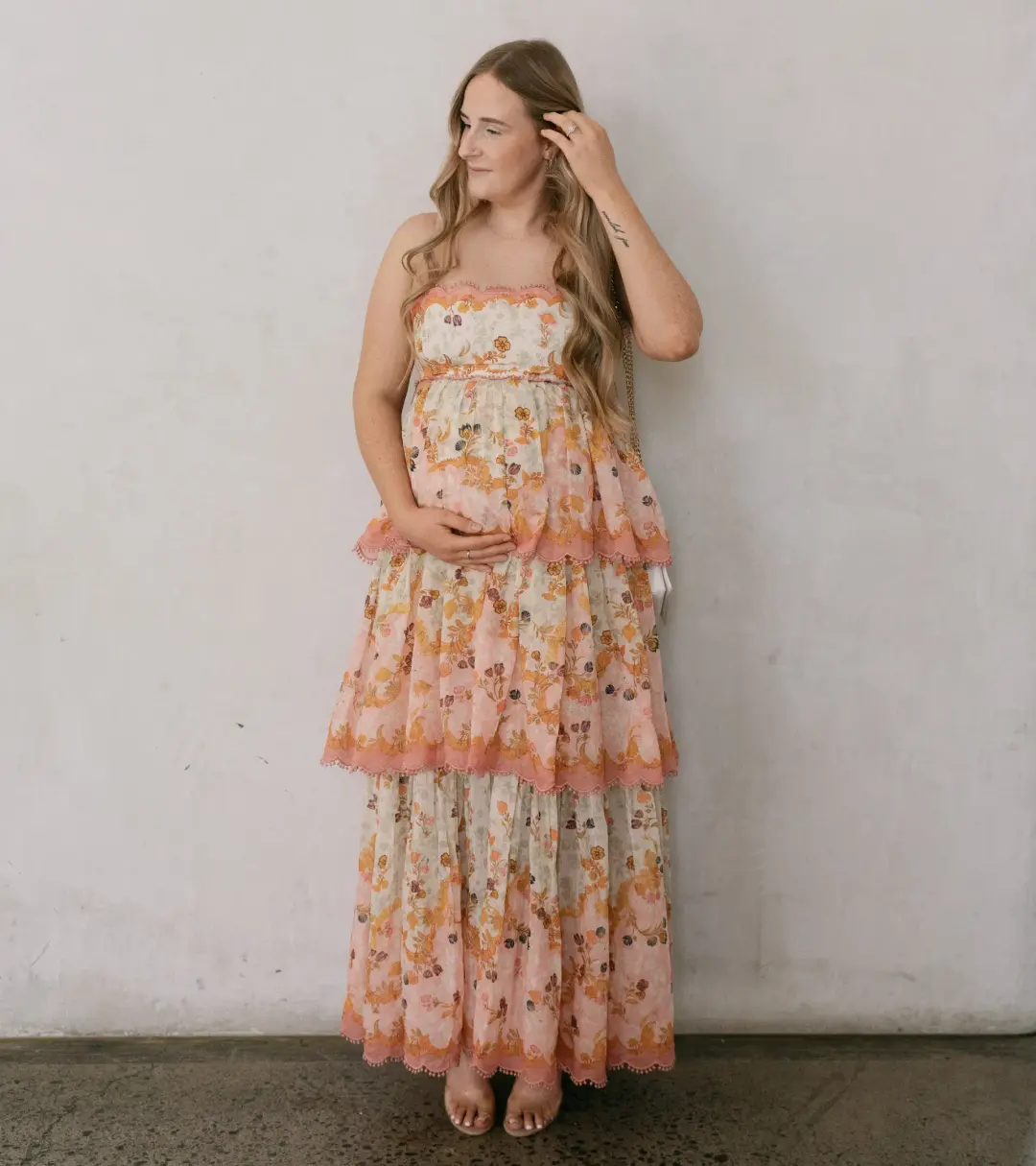 Zimmermann Laurel Frill Midi Dress Floral Size 3 / AU 10-12 for rent on The Volte - main image
