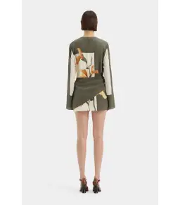 Sir the Label Constance Twist Mini Dress Iris Floral Size 3 / AU 12 for rent on The Volte - image 3