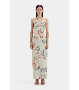 Sir the Label Roisin Halter Midi Dress in Bloom Floral Size 0 / AU 6