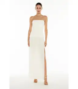 Manning Cartell Double Time Pleat Strapless Dress White Size AU 8 for rent on The Volte - image 1