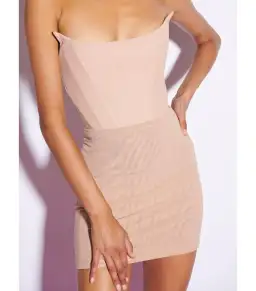 Effie Kats Kato Mini Dress Nude Size XL / AU 14 for rent on The Volte - image 2
